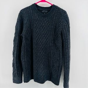 Barefoot dreams mens Aran cable knit sweater
